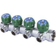 Коллектор регулирующий STOUT 3/4, 4 отвода 1/2 плоское уплотнение