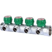 Коллектор регулирующий STOUT 1, 4 отвода 1/2 плоское уплотнение