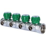 SMB-6850-011204 STOUT Коллектор регулирующий 1 , 4 отвода 1/2 под компрессионный фитинг для полимерных труб