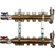 Распределительный коллектор из латуни без расходомеров STOUT 6 выходов