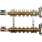 Распределительный коллектор из латуни без расходомеров STOUT 7 выходов