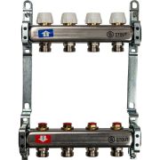 Коллектор из нержавеющей стали без расходомеров STOUT 4 выхода