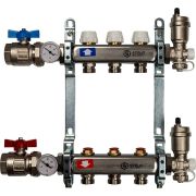 Коллектор из нержавеющей стали в сборе без расходомеров STOUT 3 выхода