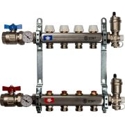 Коллектор из нержавеющей стали в сборе без расходомеров STOUT 4 выхода