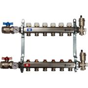 Коллектор из нержавеющей стали в сборе без расходомеров STOUT 6 выходов