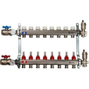 Коллектор из нержавеющей стали в сборе с расходомерами STOUT 8 выходов