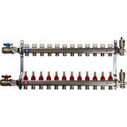 Коллектор из нержавеющей стали в сборе с расходомерами STOUT 12 выходов