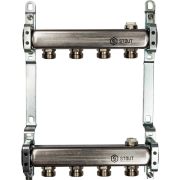 Коллектор из нержавеющей стали для радиаторной разводки STOUT 4 выхода