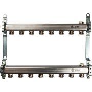 Коллектор из нержавеющей стали для радиаторной разводки STOUT 8 выходов