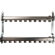 Коллектор из нержавеющей стали для радиаторной разводки STOUT 10 выходов