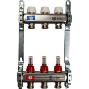 Коллектор из нержавеющей стали с расходомерами STOUT 3 вых.