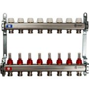 Коллектор из нержавеющей стали с расходомерами STOUT 8 выходов