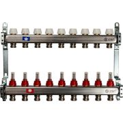 Коллектор из нержавеющей стали с расходомерами STOUT 9 выходов