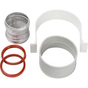 *SCA-6010-000002 STOUT Элемент дымохода для соединеия труб DN60/100, м/м соед. муфта с уплотнен,хомут с муфтой EPDM в комплекте.(с лого.)