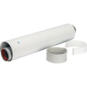 Труба коаксиальная STOUT 500 мм п/м DN60/100 уплотнения и хомут в комплекте