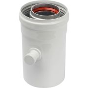 *SCA-6010-000102 STOUT Элемент дымохода конденсатосборник горизонт. DN60/100, п/м уплотнения в компл. с лого.