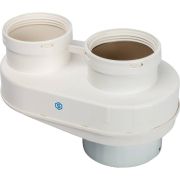 *SCA-8080-230002 STOUT Элемент дымохода DN80/80 адаптер для подкл. разд. труб (совместимый Vaillant,Ptotherm New ) PP-Ryton