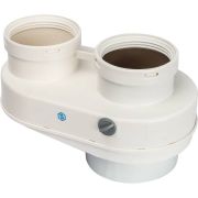 *SCA-8080-210002 STOUT Элемент дымохода DN80/80 адаптер для подкл. разд. труб (совместимый Baxi ) PP-Ryton