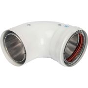 Элемент дымохода DN 80 отвод STOUT 90° утепленный п/м