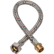 Гибкая подводка для воды STOUT НР 3/8 х ВР 1/2, длина 400 мм