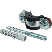 Комплект STOUT хомут+шпилька шуруп +дюбель пластиковый 1/2 (20-24)