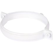 Крепление к стене ROMMER D100 белое RAL металлическое ( хомут)