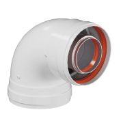 Отвод промежуточный ROMMER 90 гр. 60/100 (наружный диаметр мама/мама)