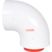Начальный участок ROMMER 90 гр. 60/100 (Bosch, Buderus, Navien S/C/E, Baxi ECO Nova/Classic, Baltur, Лемакс, Fondital ) в комплекте фланец