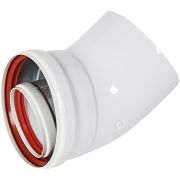 Отвод промежуточный раструбный ROMMER 45 гр. 80/125 (наружный диаметр мама/папа)