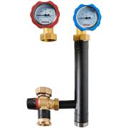 Насосная группа ROMMER с термостатическим смесительным клапаном (20-40°С) 1 без насоса RDG-0002-012501