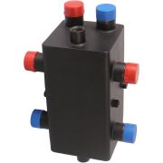 Стальной распределительный коллектор ROMMER RDG-0018 2 отопительных контура с гидравлическим разделителем 1