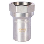 Вставка переходная НПр-ВР ROMMER 42х1 1/2 из нержавеющей стали прессовой