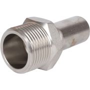 Вставка переходная НПр-НР ROMMER 22х1 из нержавеющей стали прессовой