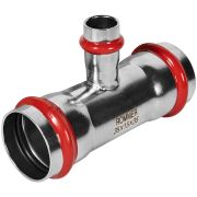 Тройник переходной ROMMER 35х15х35 из нержавеющей стали прессовой