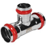 Тройник переходной ROMMER 35х28х35 из нержавеющей стали прессовой