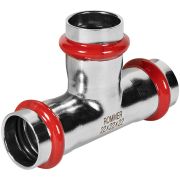 Тройник ROMMER равнопроходной 22 из нержавеющей стали прессовой