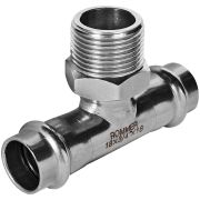 Тройник-переходник-НР ROMMER 18х3/4 из нержавеющей стали прессовой