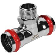 Тройник-переходник-НР ROMMER 35х1 из нержавеющей стали прессовой