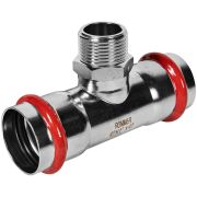 Тройник-переходник-НР ROMMER 42х1 из нержавеющей стали прессовой