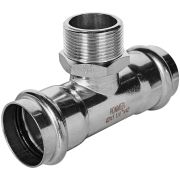 Тройник-переходник-НР ROMMER 42х1 1/4 из нержавеющей стали прессовой