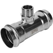 Тройник-переходник-НР ROMMER 54х1 из нержавеющей стали прессовой