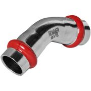 Угольник ROMMER 45°-ВПр, 15, из нержавеющей стали прессовой