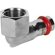 Угольник ROMMER-переходник-ВР, 18х3/4, из нержавеющей стали прессовой