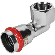 Угольник ROMMER-переходник-ВР, 28х3/4, из нержавеющей стали прессовой