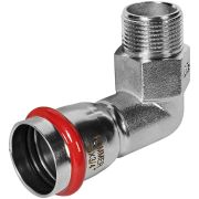 Угольник ROMMER-переходник-НР, 28х3/4, из нержавеющей стали прессовой