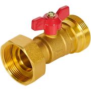 Клапан запорный латунный ROMMER НР 1 1/2 с накидной гайкой для подключения насоса ВР 1 1/2 RBV-0020-03112112