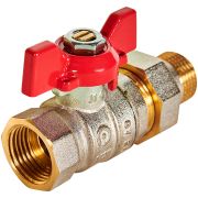 Кран шаровой с американкой ROMMER ВР/НР, ручка бабочка 1/2