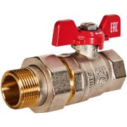 Кран шаровой с американкой ROMMER ВР/НР, ручка бабочка 3/4