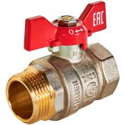 Кран шаровой ROMMER ВР/НР, ручка бабочка 1