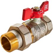 Кран шаровой с американкой ROMMER ВР/НР, ручка бабочка 1